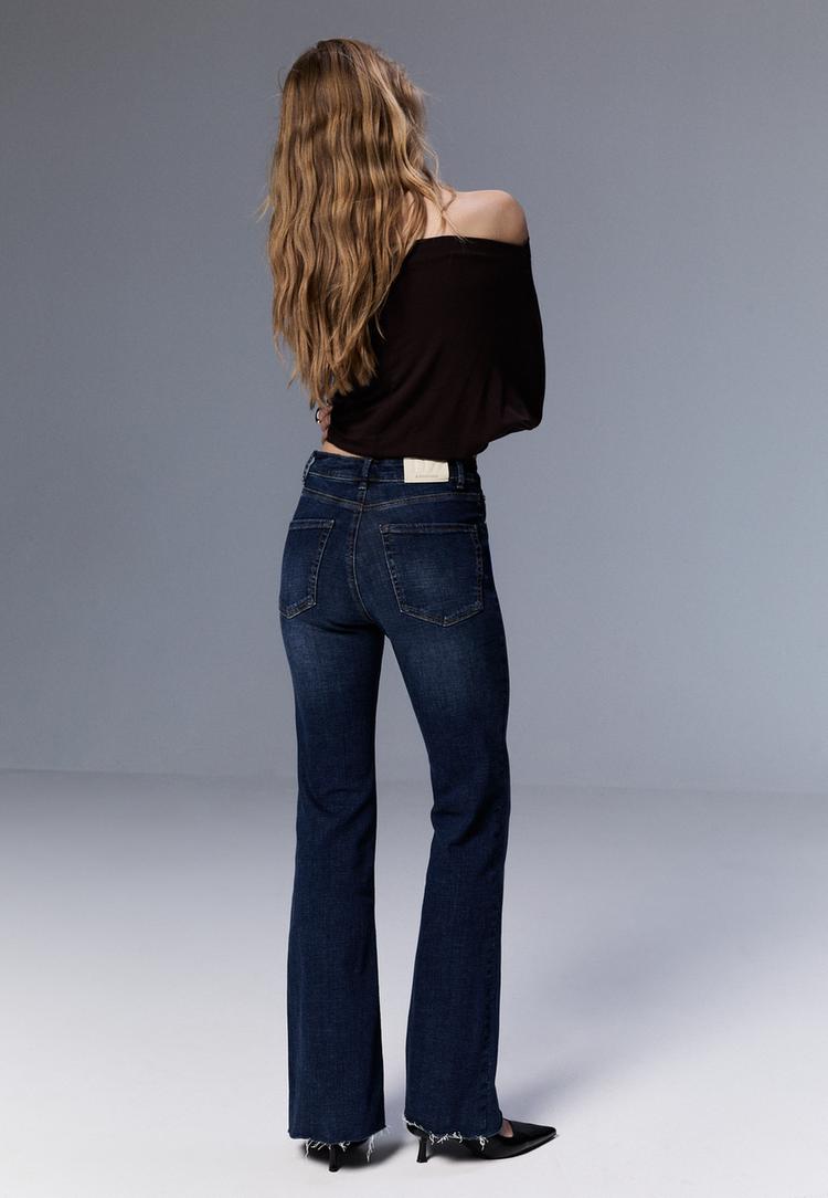 d74 jeans flare slit