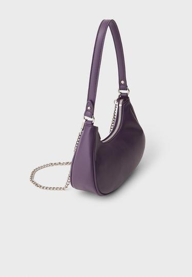 Half-moon shoulder bag — Burgundy 3