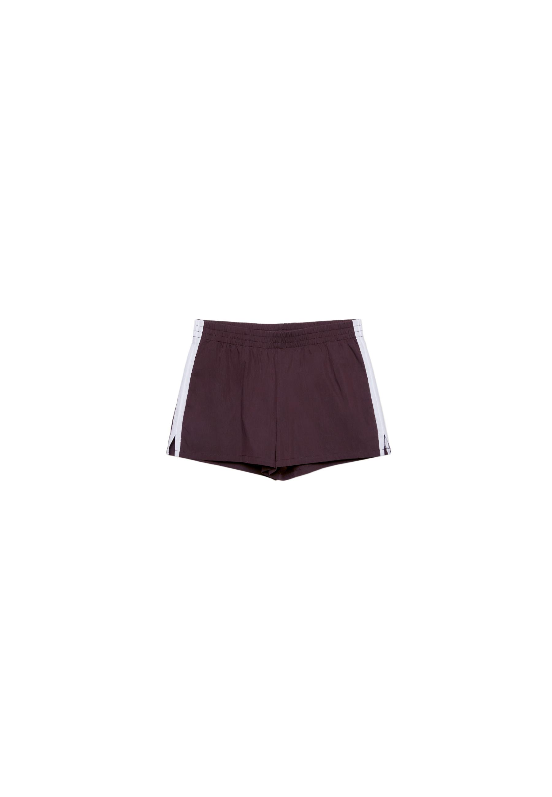 ショートパンツ NOIRNINE Classic Stripe Pleated Shorts 5BNY440 Jade Black And Bright White Plain-Solid Premium Cotton