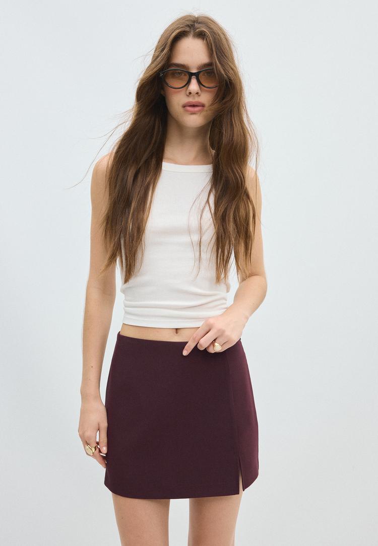 Side split skort — Purple
