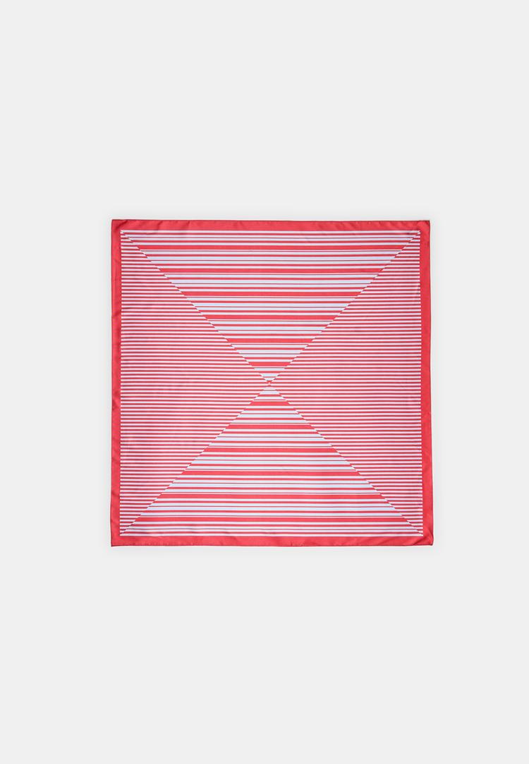 Stradivarius Συνδυασμενο Μαντιλι Με Ριγες Κόκκινο Os