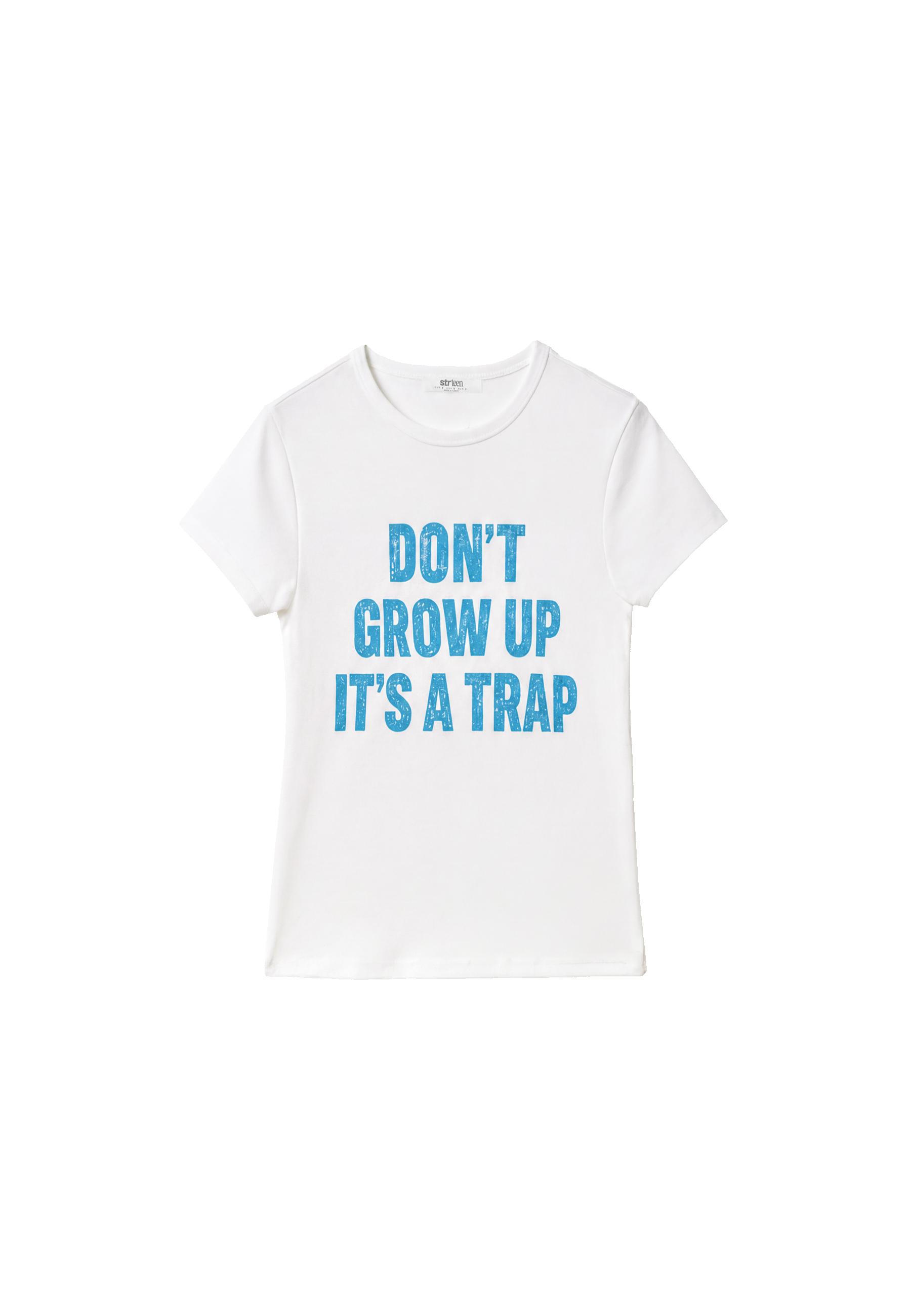 Printed short sleeve T-shirt — White
