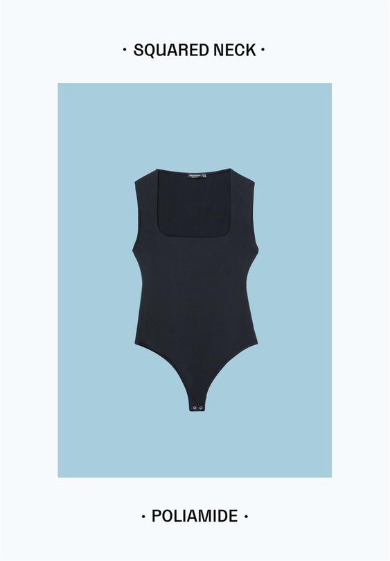 Kare yaka poliamid body - Görsel 20