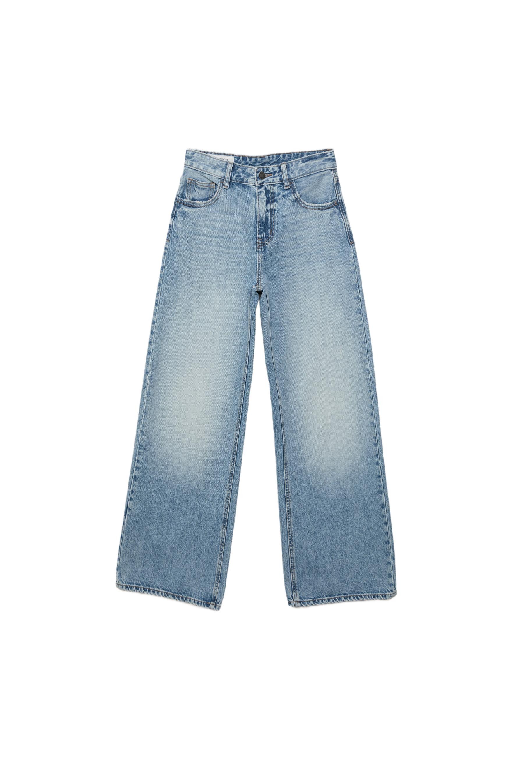 Wide-leg jeans — MEDIUM LIGHT BLUE DENIM