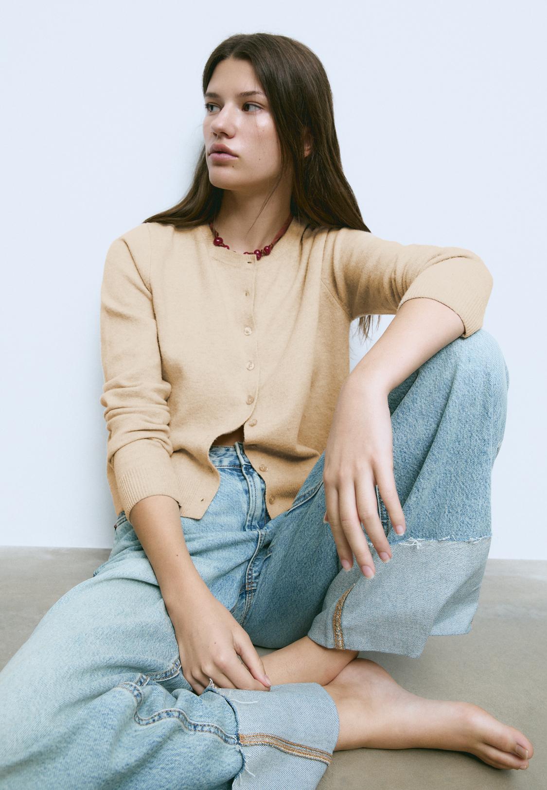 Strickjacke mit Knöpfen und weichem Griff Strick für Damen