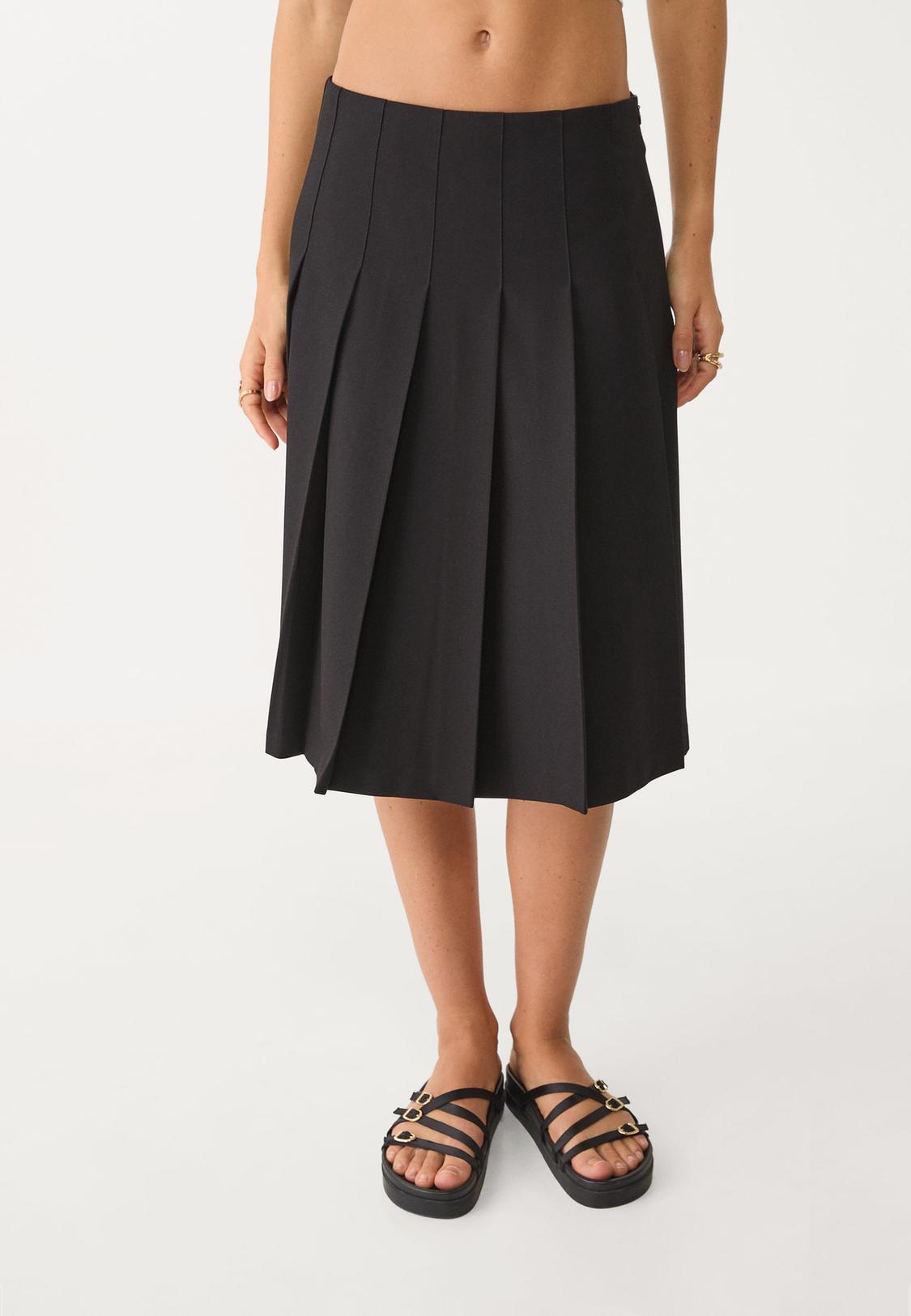 Jupe Midi Jupe Noire PlissÃ©e Courte Jupe Midi Plissée Mode