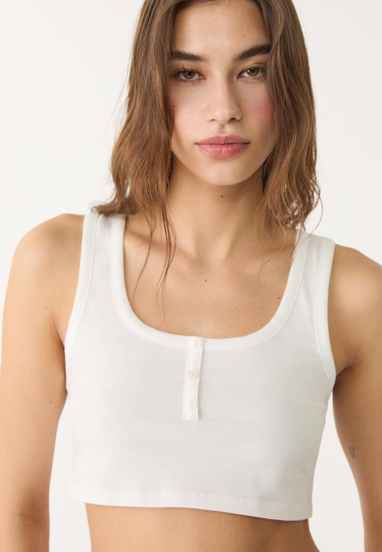 pacco da 2 top bralette con bottoni