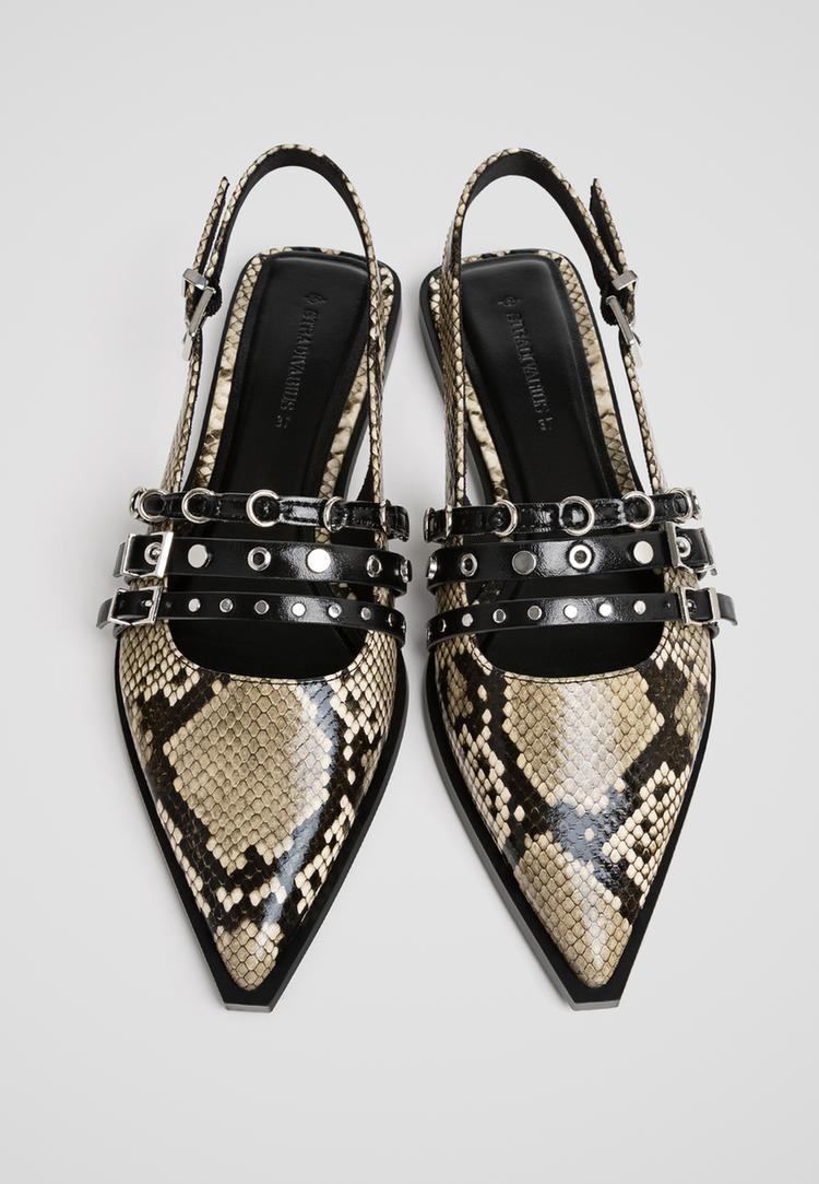 zapatos planos tiras hebillas