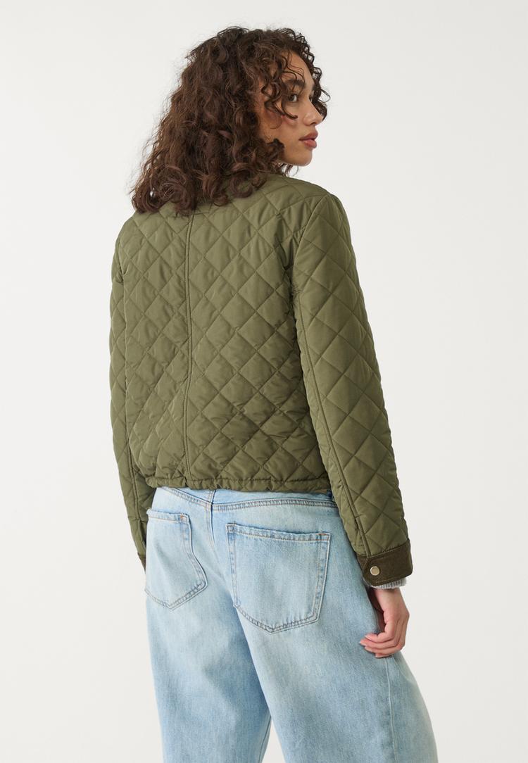 cazadora acolchada combinada pana