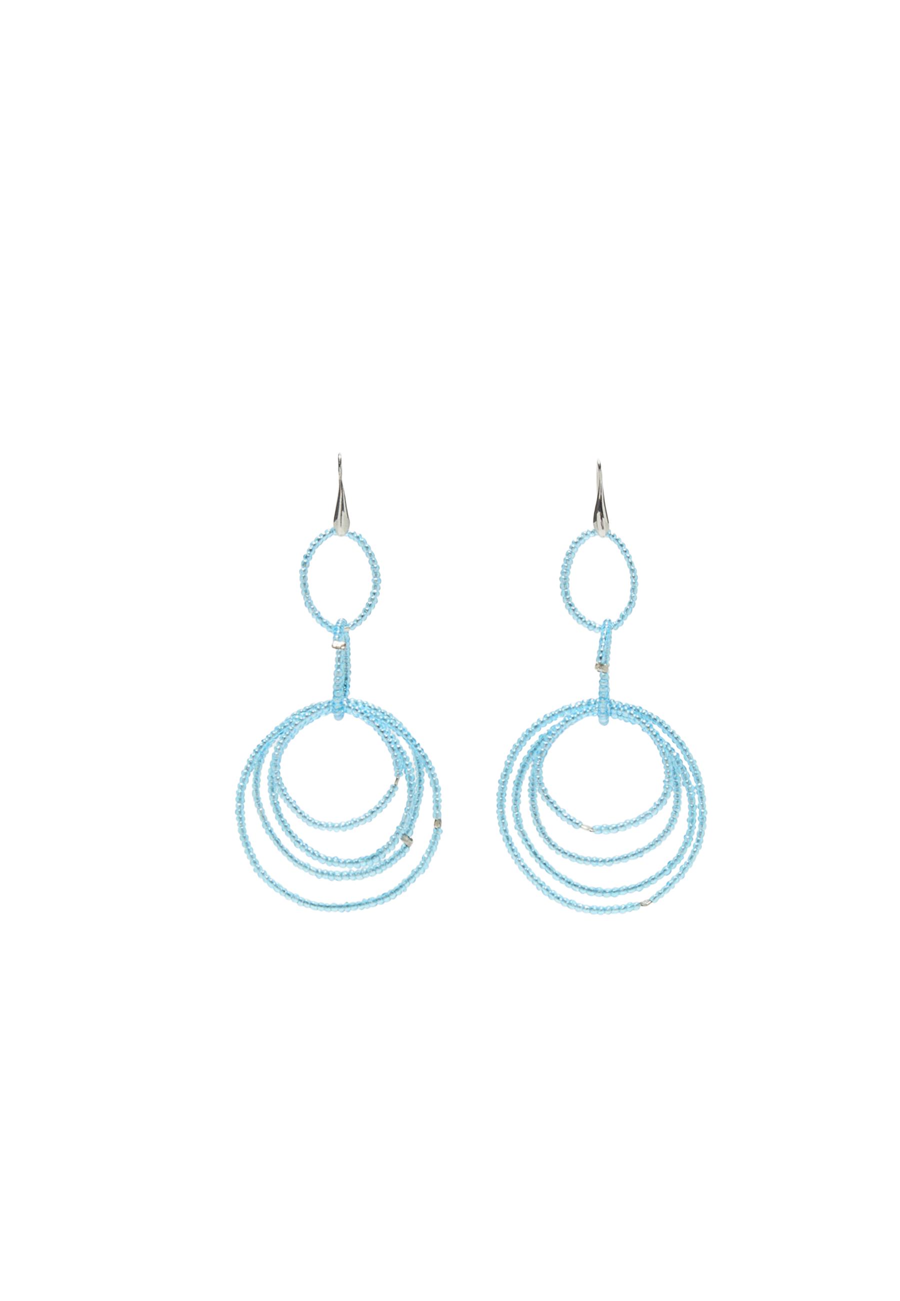 Ball drop earrings — Blue
