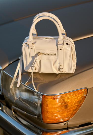 Zipped crossbody bowling bag — Ecru 1