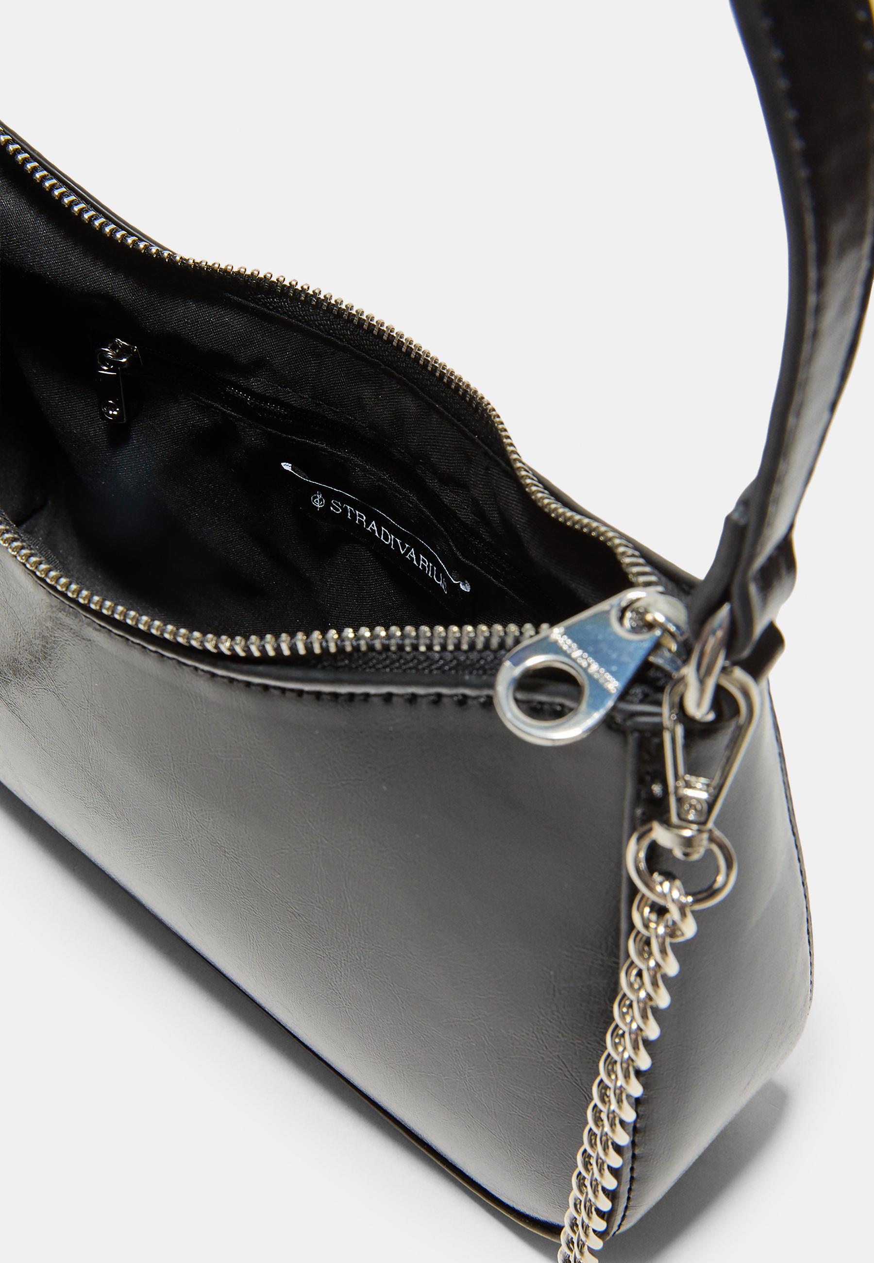 Long chain shoulder bag — Black