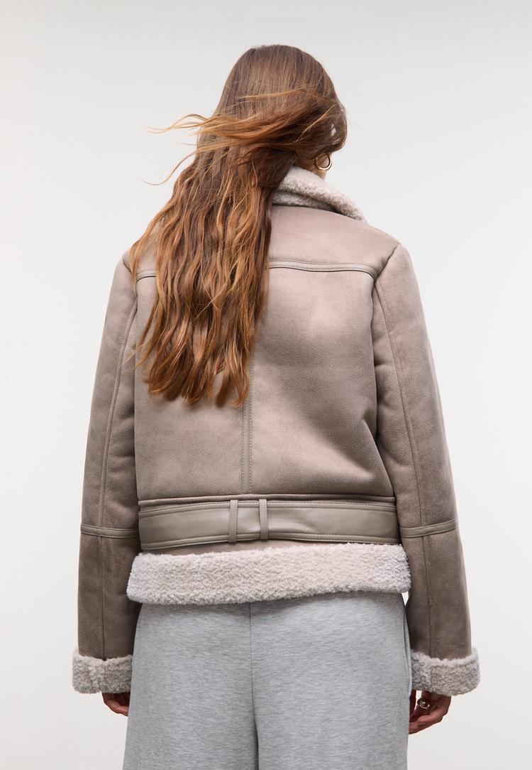 cazadora biker doble faz efecto ante