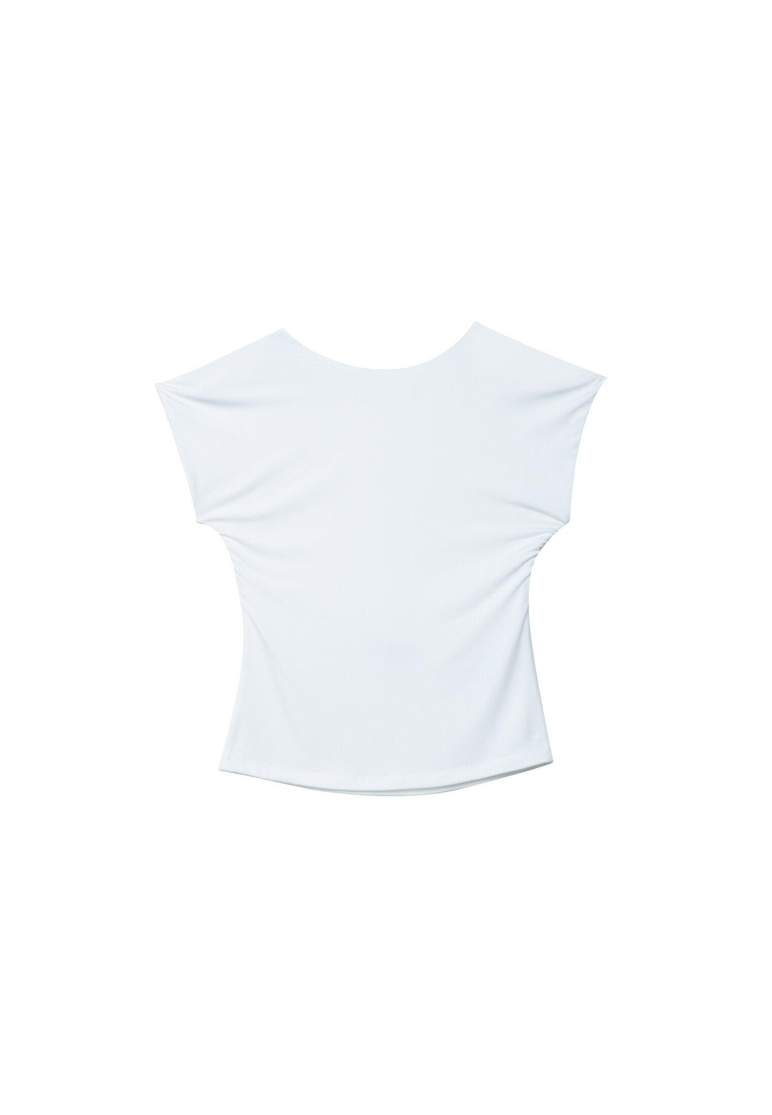 Open-back T-shirt — Ecru