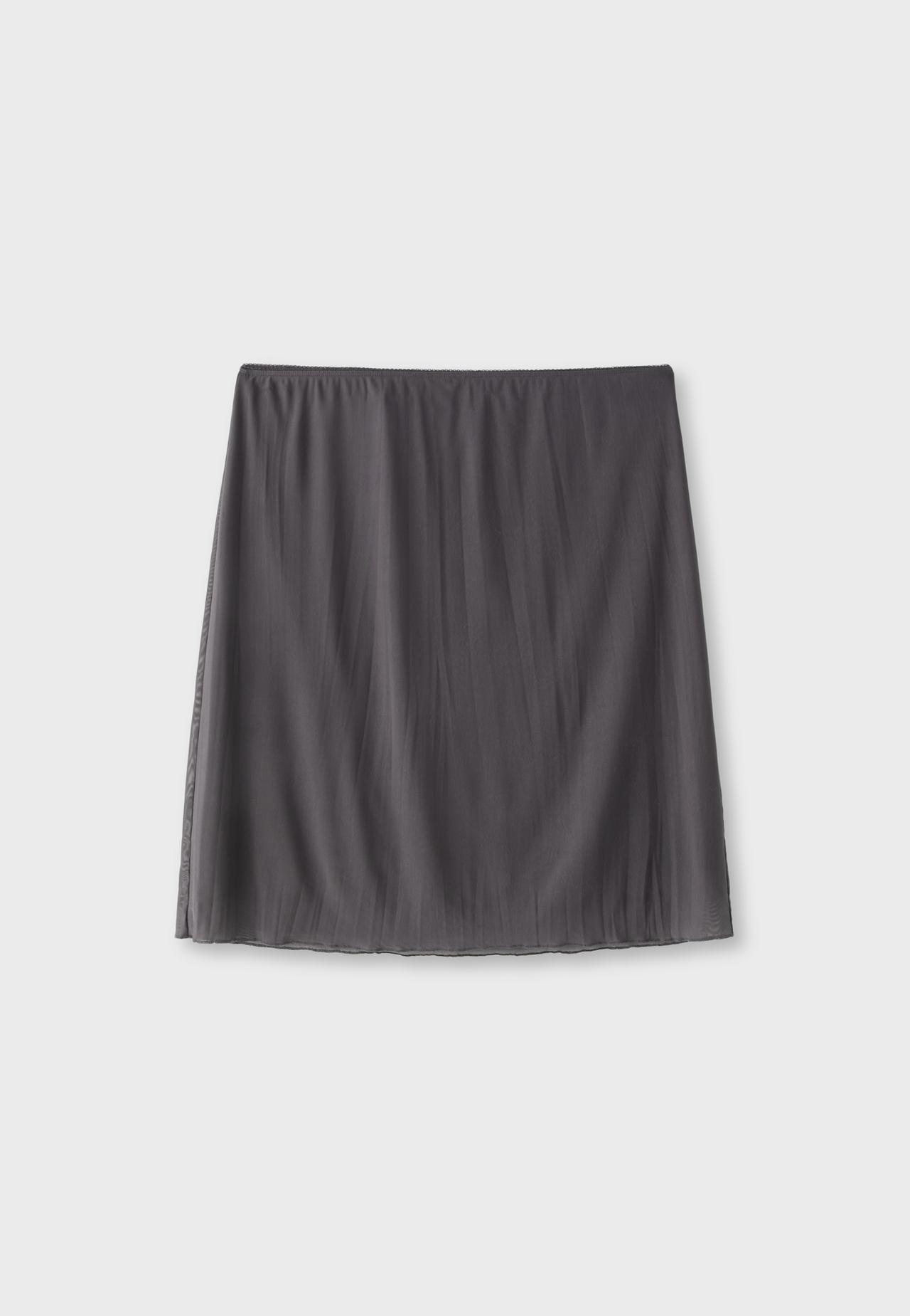 Tulle midi skirt — Dark grey