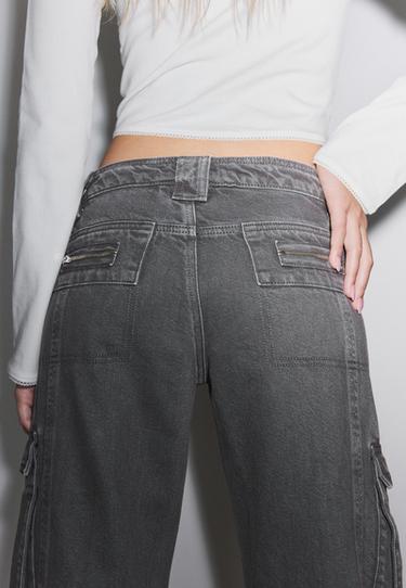 Low-rise cargo trousers — Dark grey 6