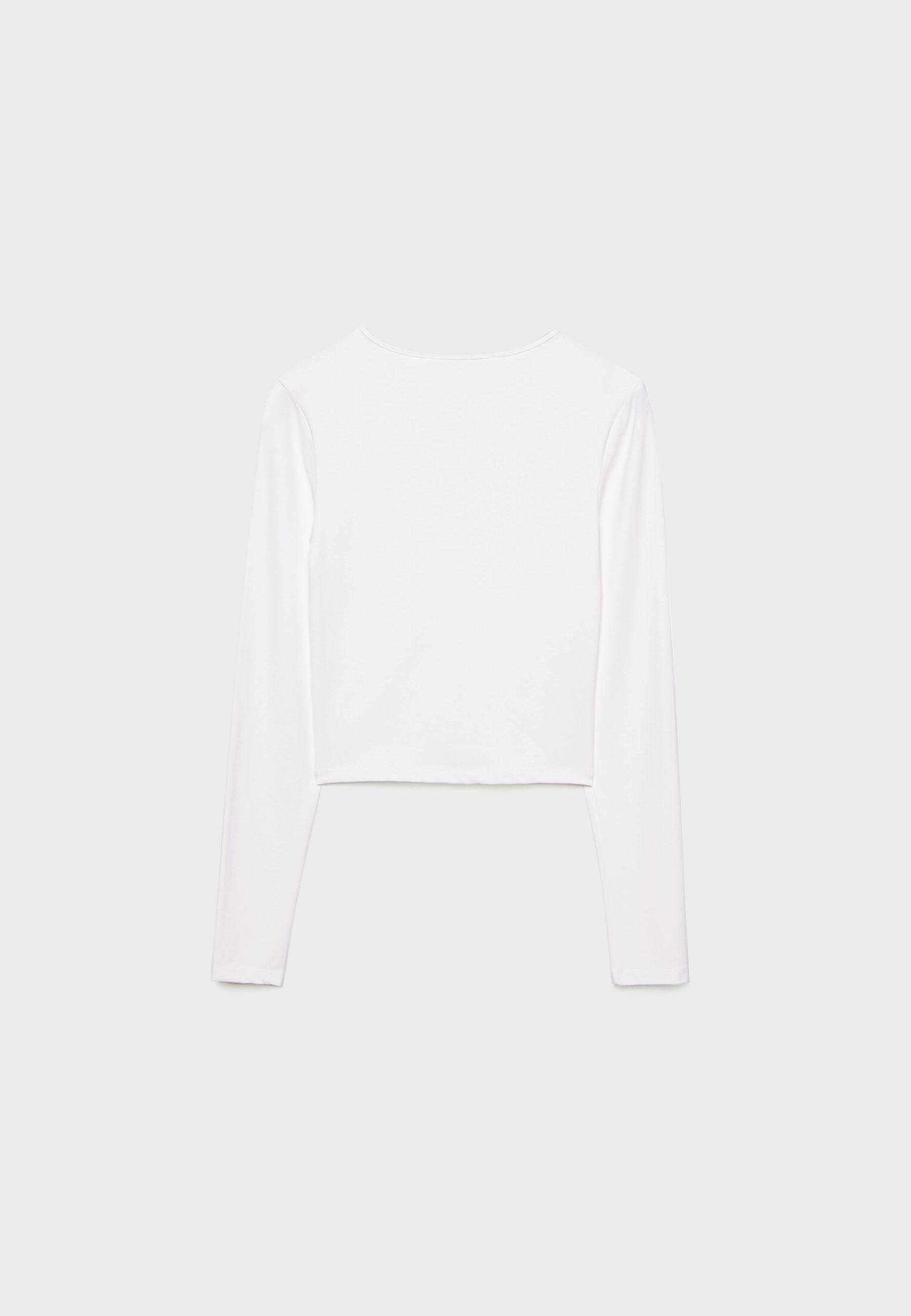 Long sleeve polyamide T-shirt — White