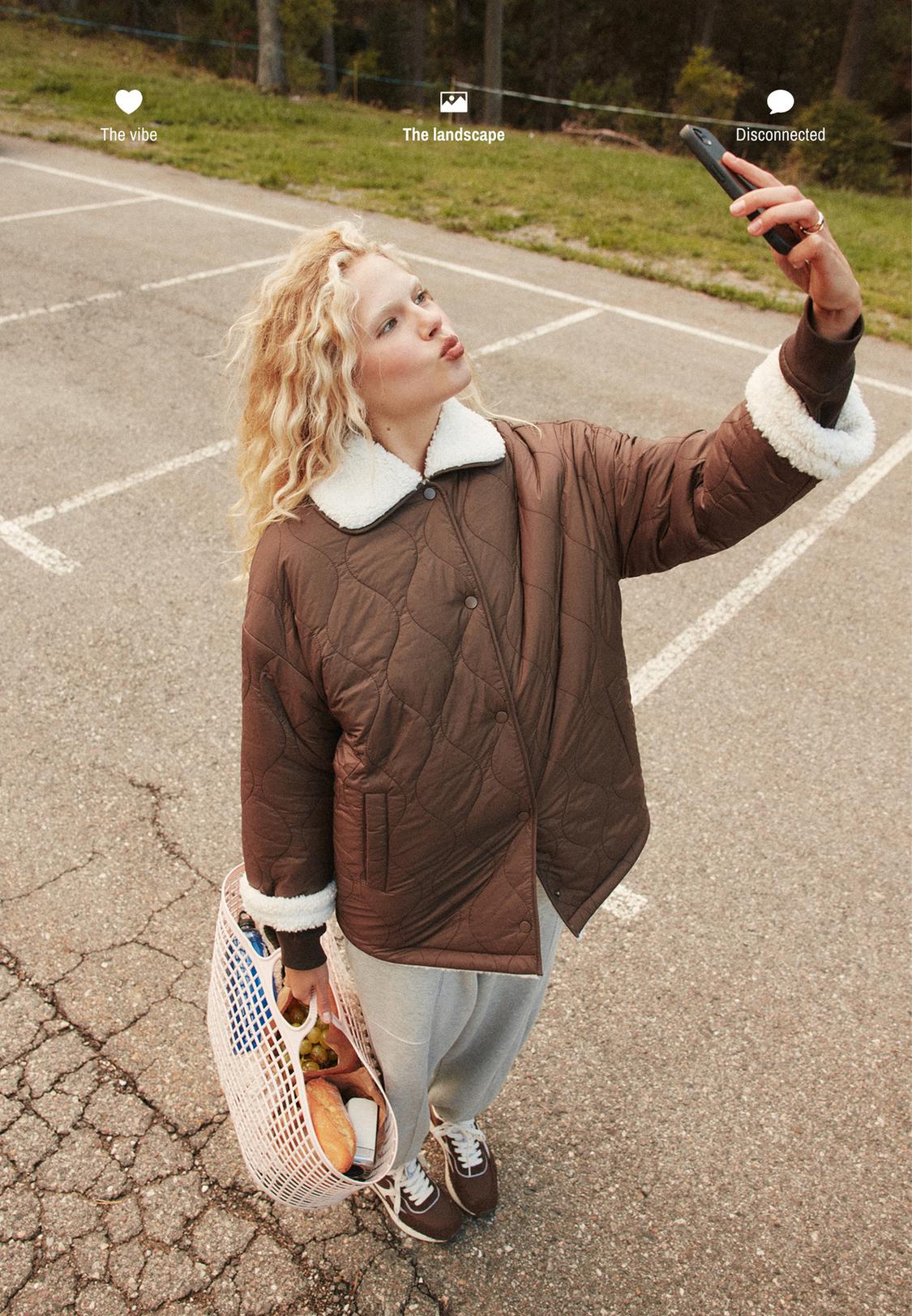 Blouson réversible combiné effet mouton synthétique