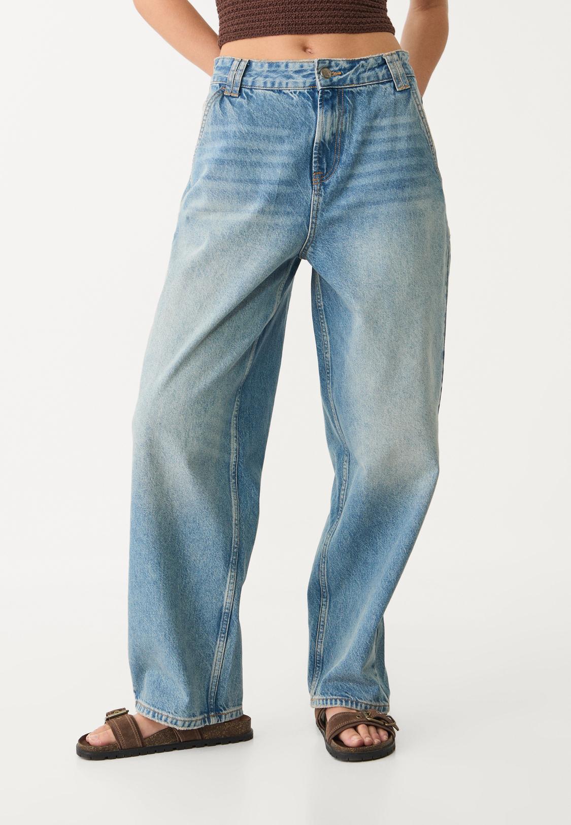 D89 Barrel baggy loose fit jeans Women's fashion Stradivarius