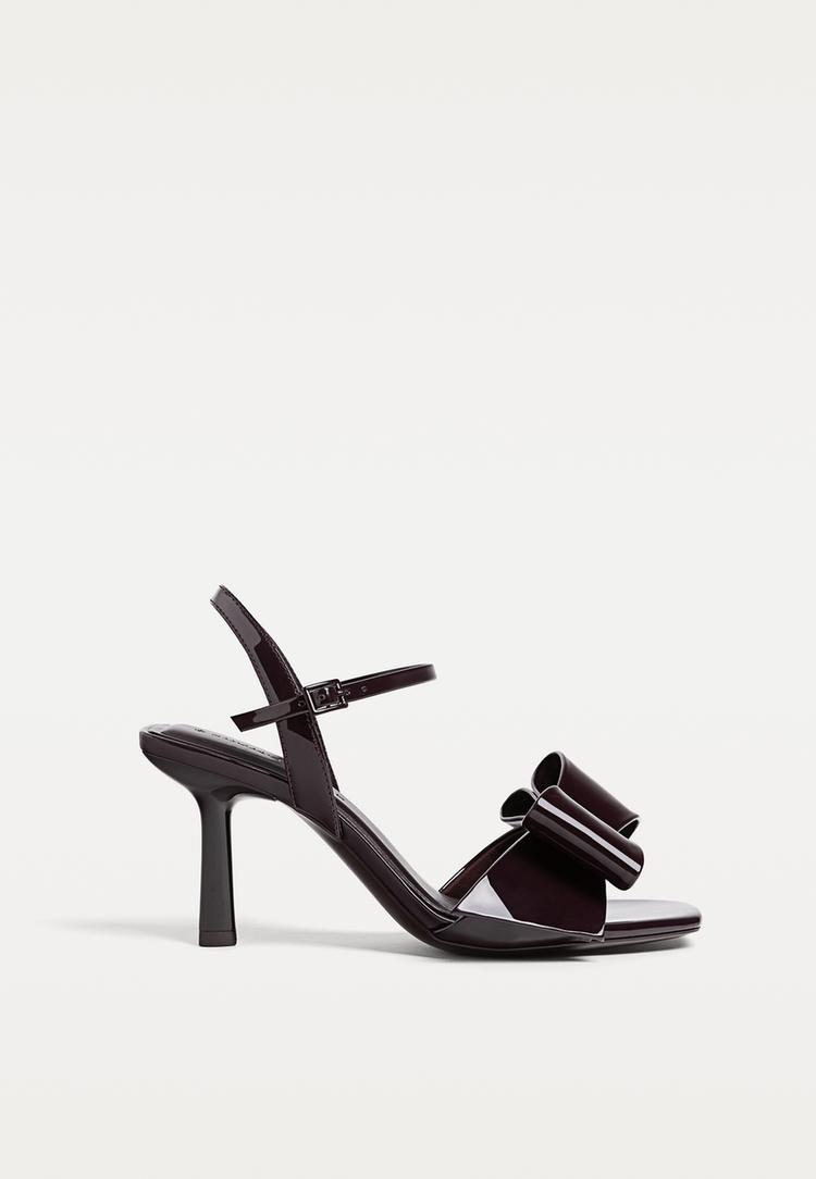 sandalias lazo charol