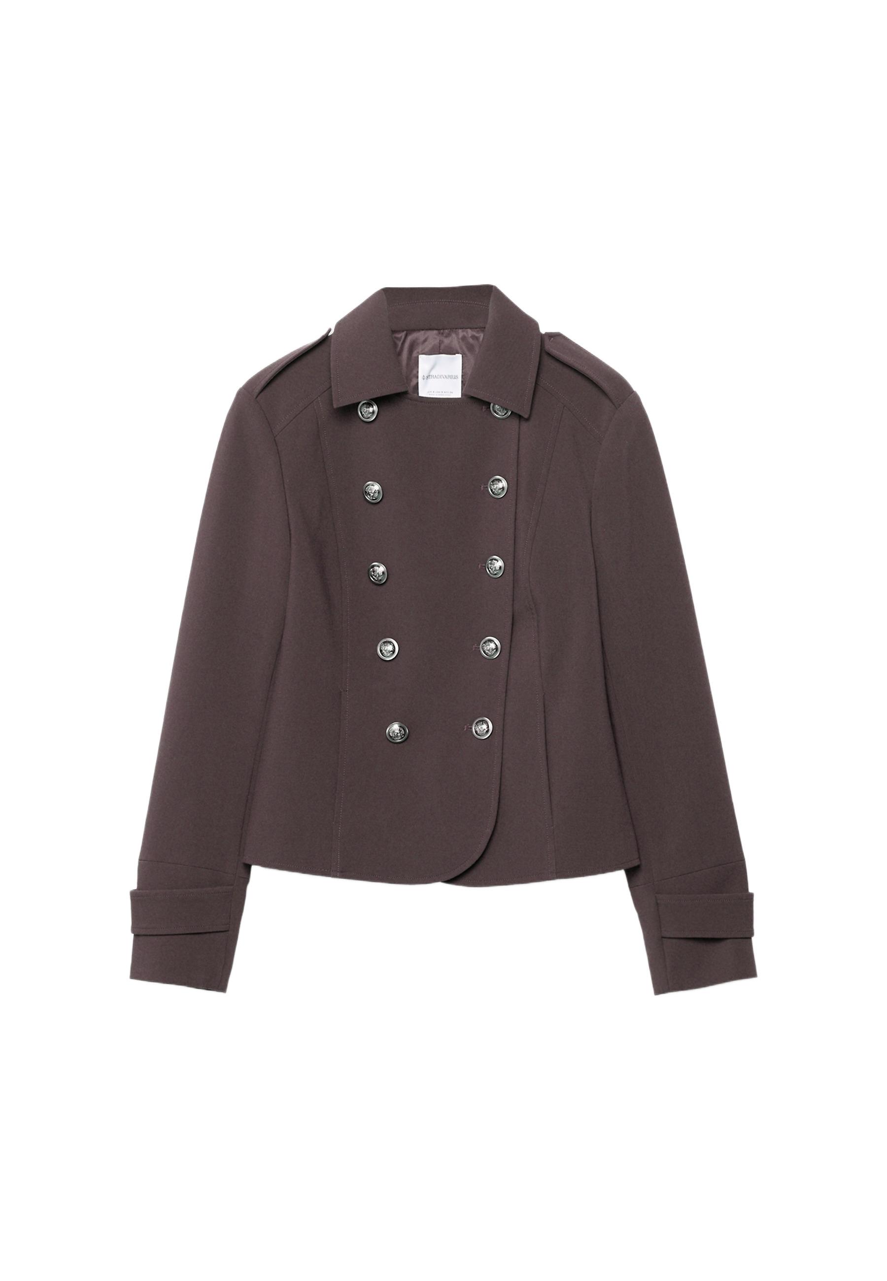 Blazer with engraved buttons — Brown