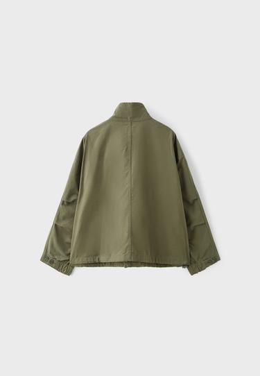 Cropped oversize jacket — Khaki 8