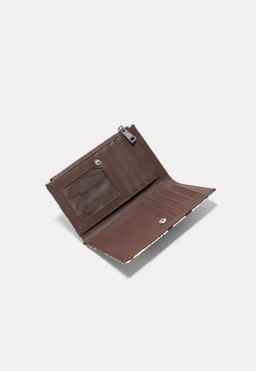 Basic snakeskin print purse — Stone 5