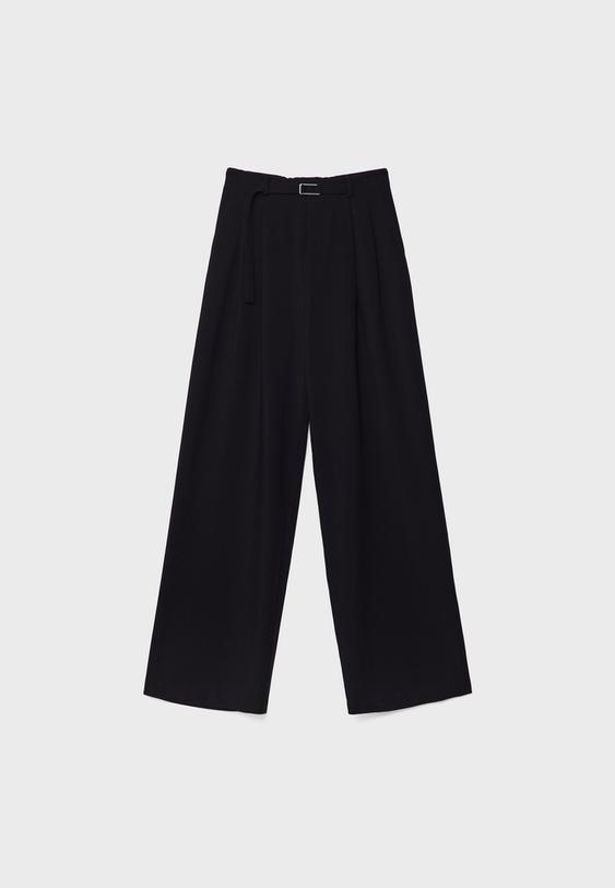 Tokalı Detaylı Geniş Kesim Pantolon_8