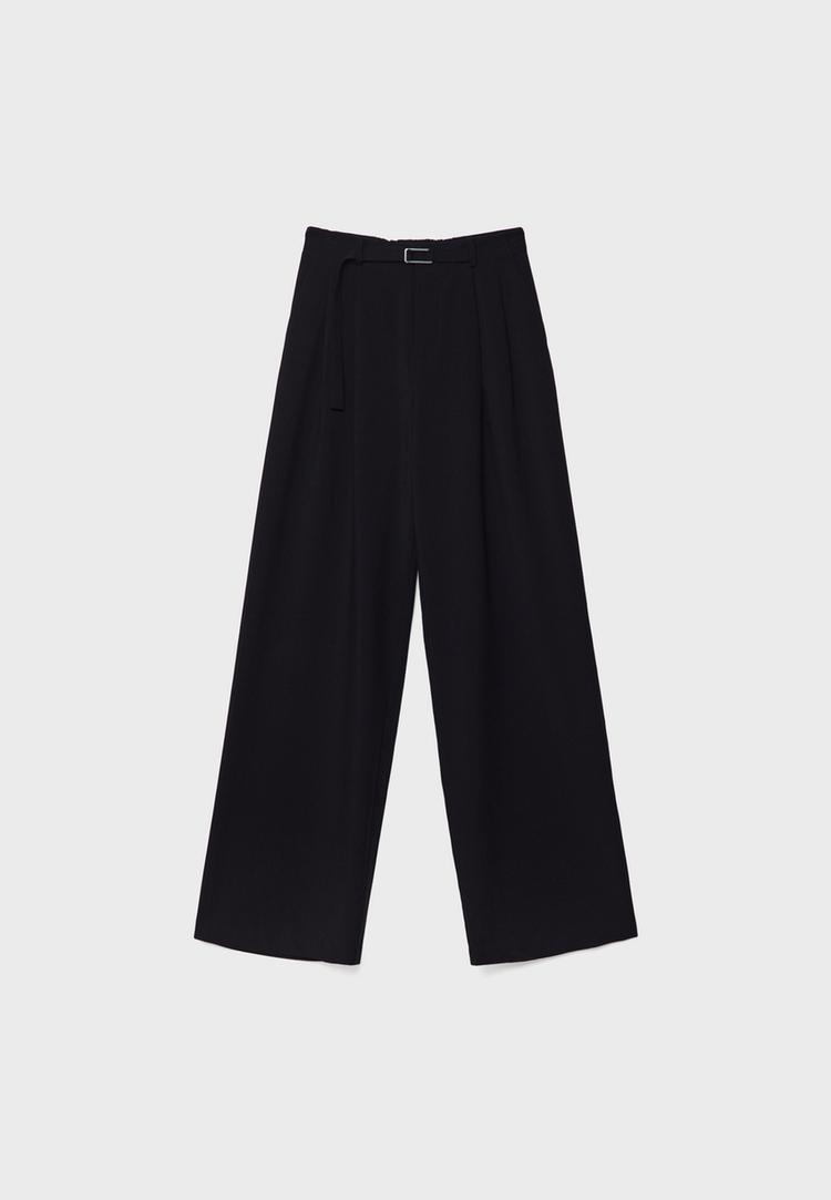 Tokalı Detaylı Geniş Kesim Pantolon_8