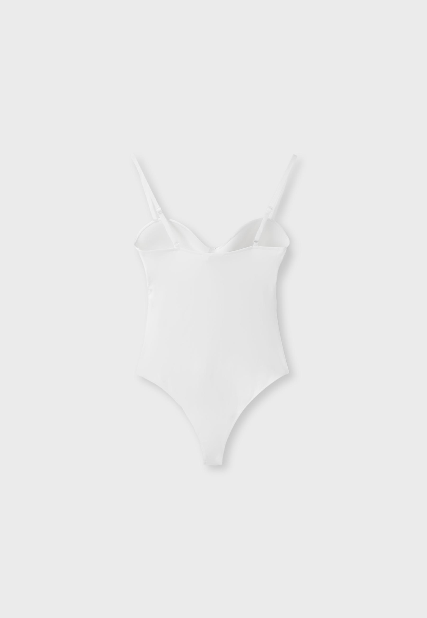 Padded cup bodysuit — Ecru