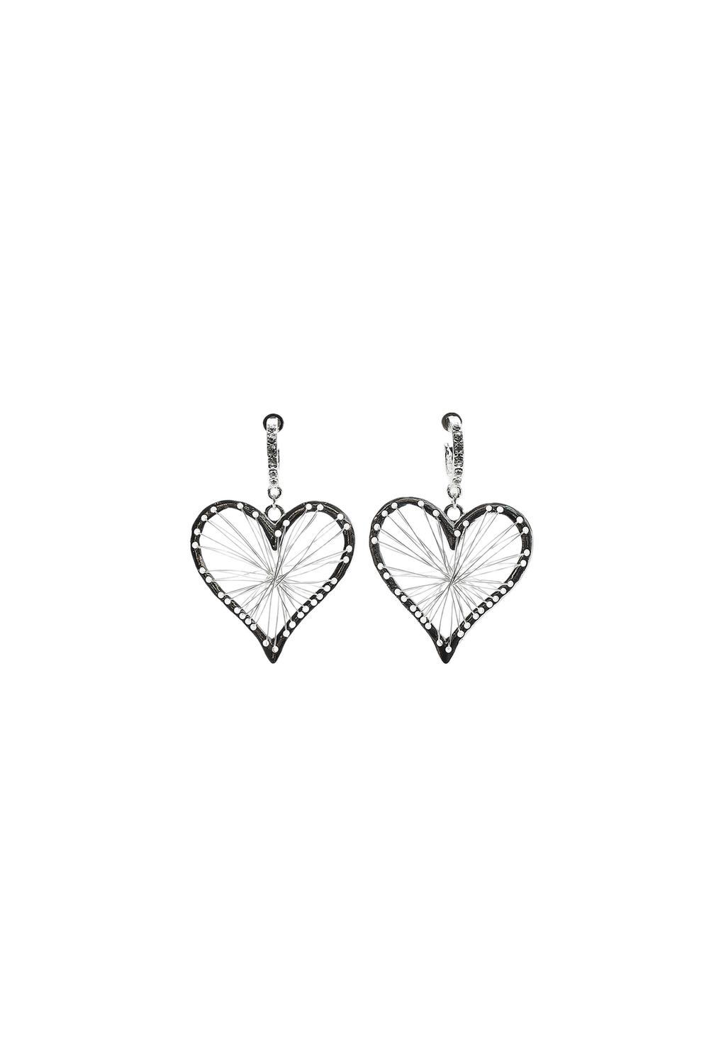Pendientes corazón metálico