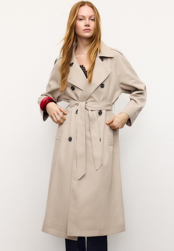 lange wijde trenchcoat