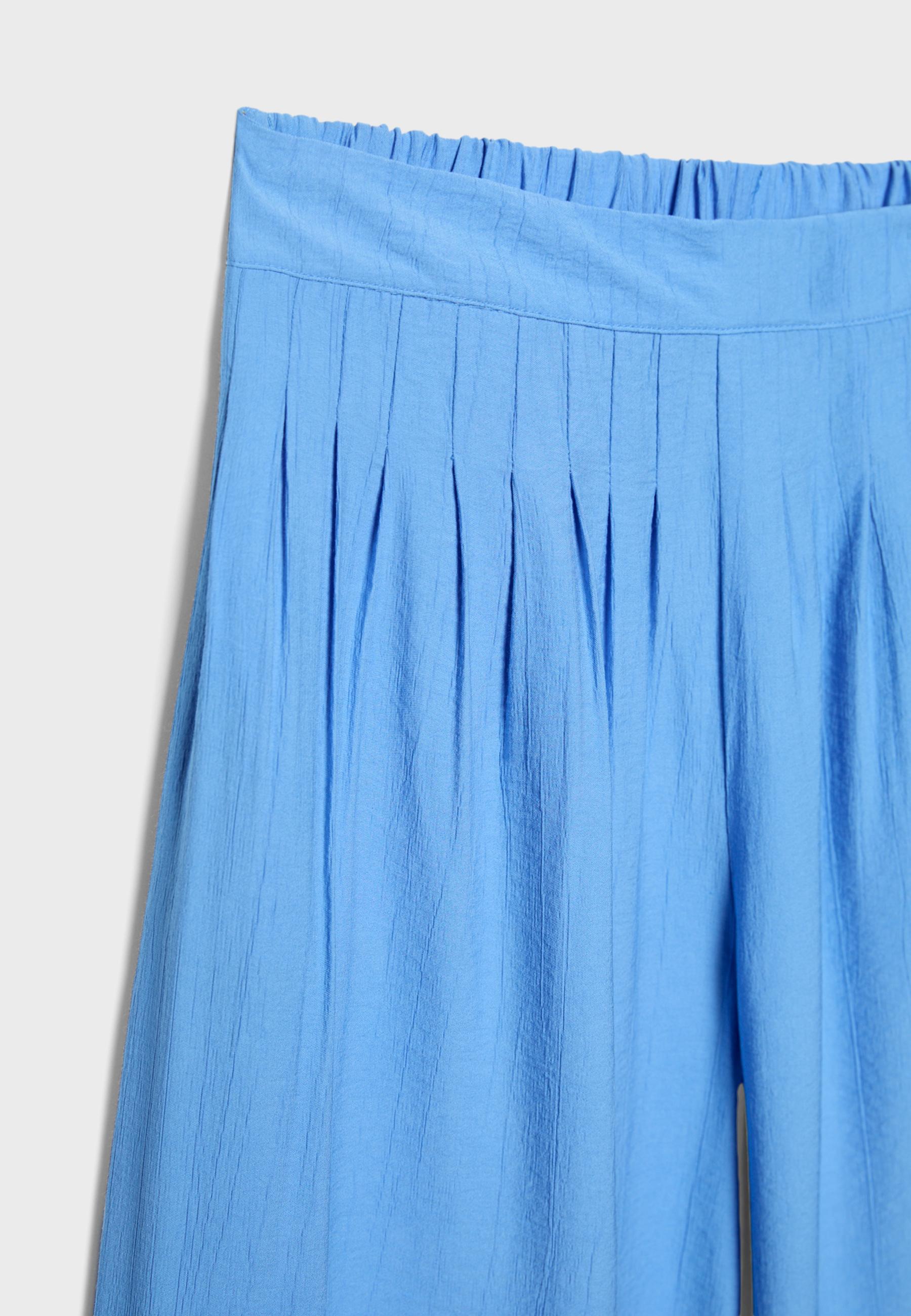 Darted palazzo trousers — Blue