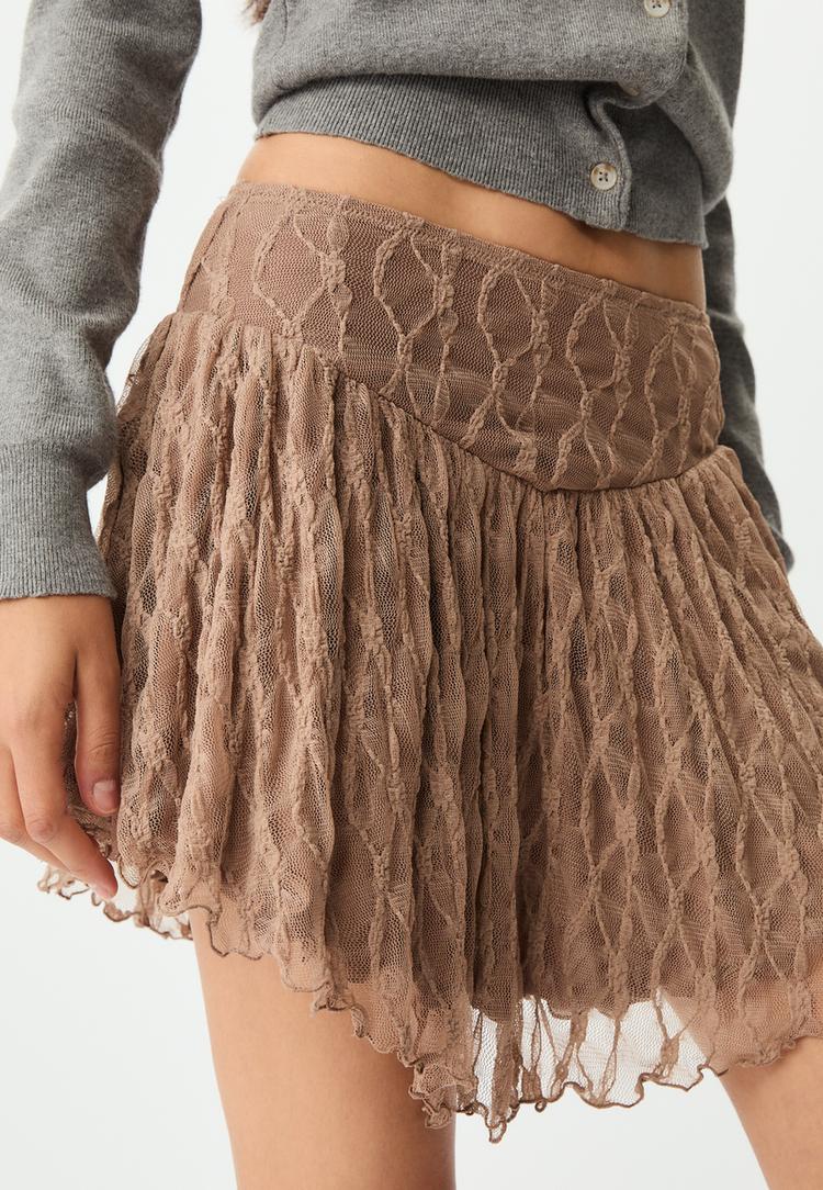 falda mini encaje