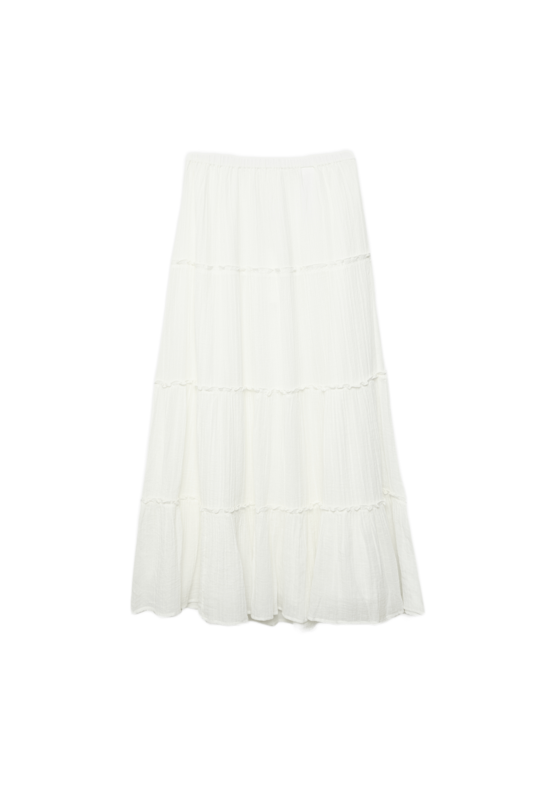 Long panelled skirt — White