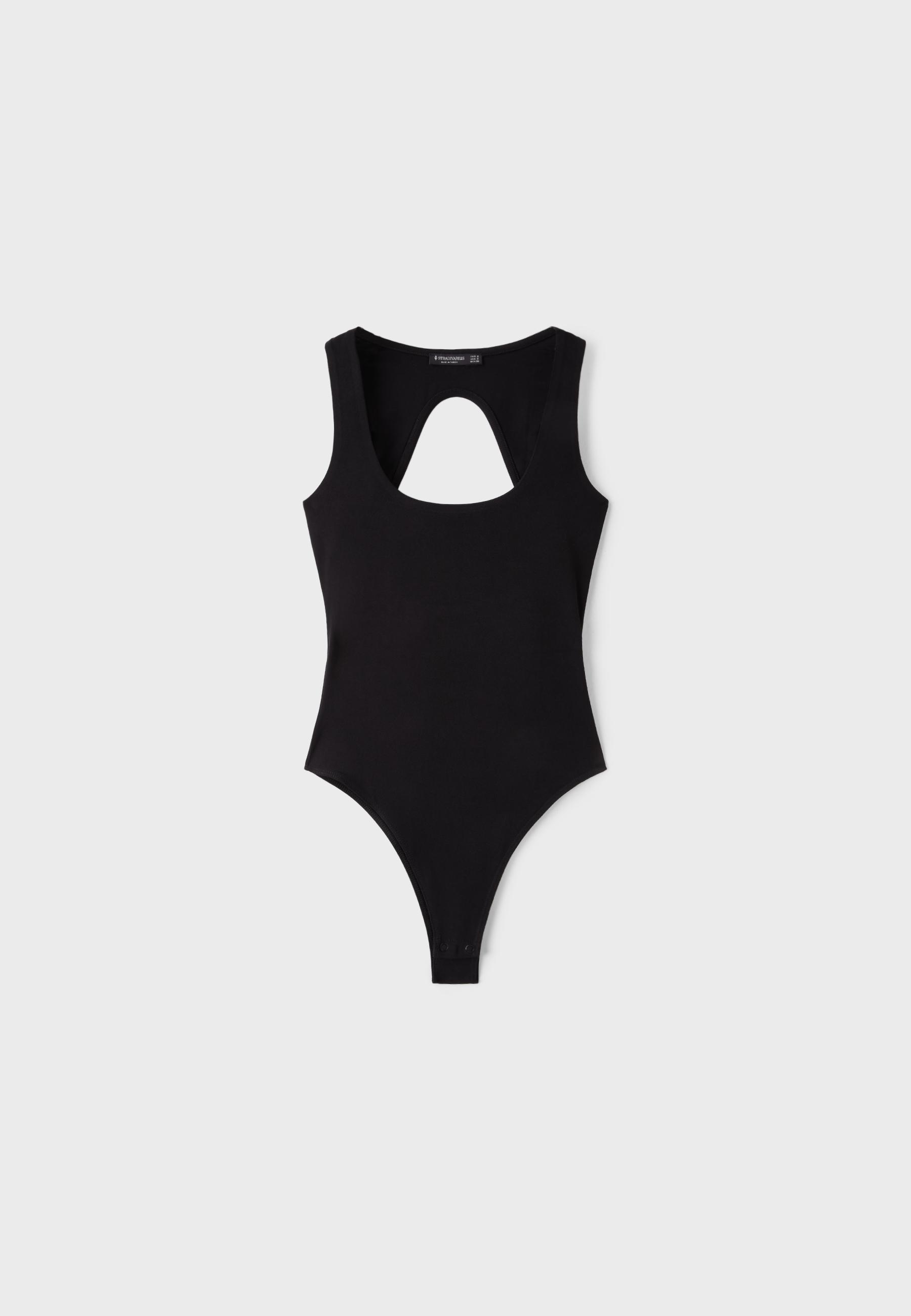 Open-back bodysuit — Black