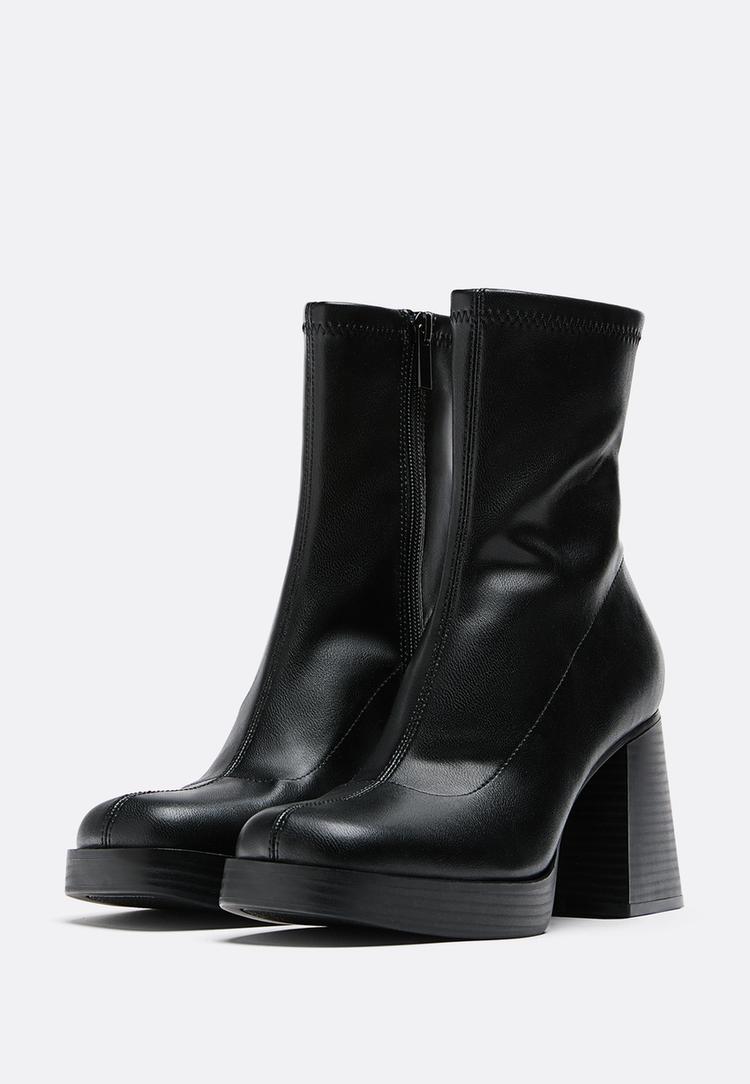 botines tacon plataforma