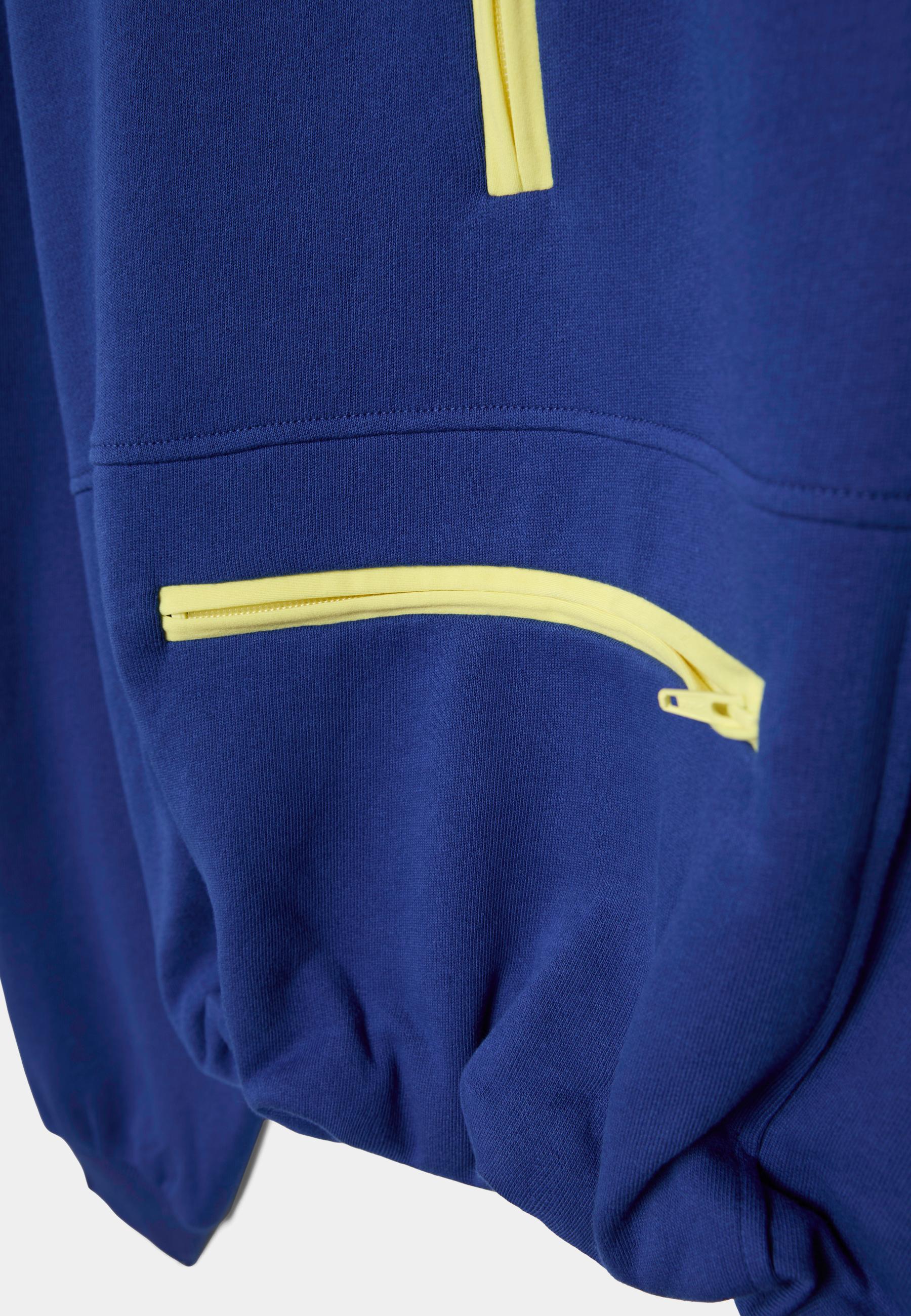 Contrast zip sweatshirt — Royal blue
