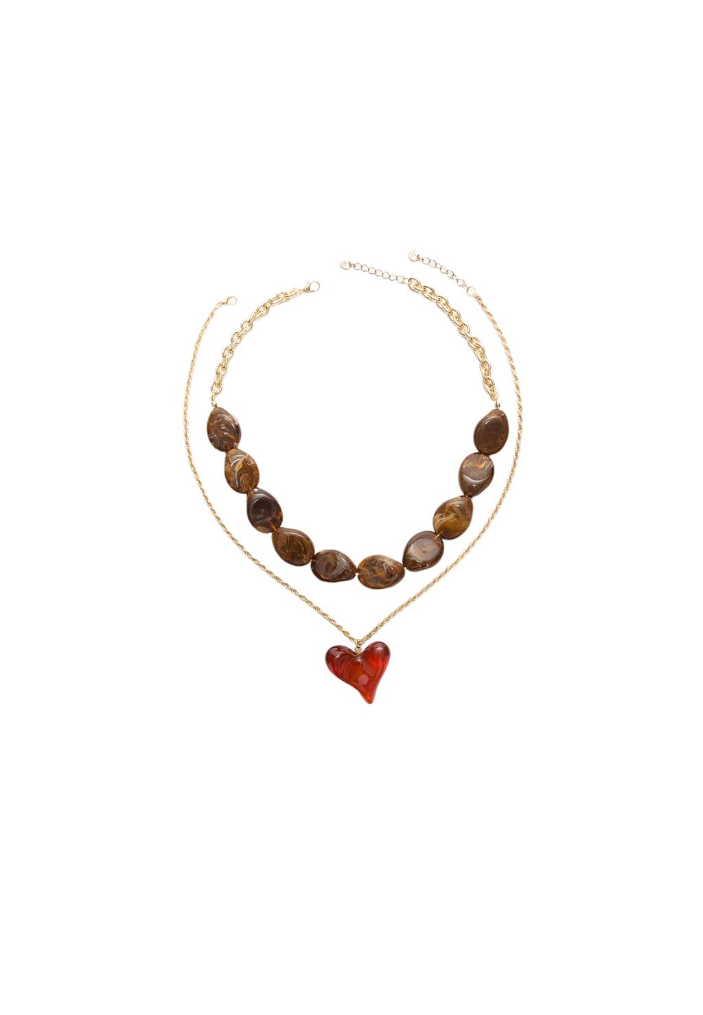 Set 2 collares corazón