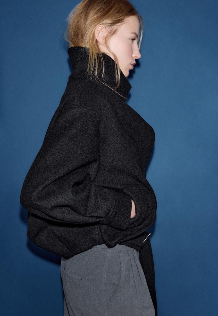 oversized ballonjack van zachte stof