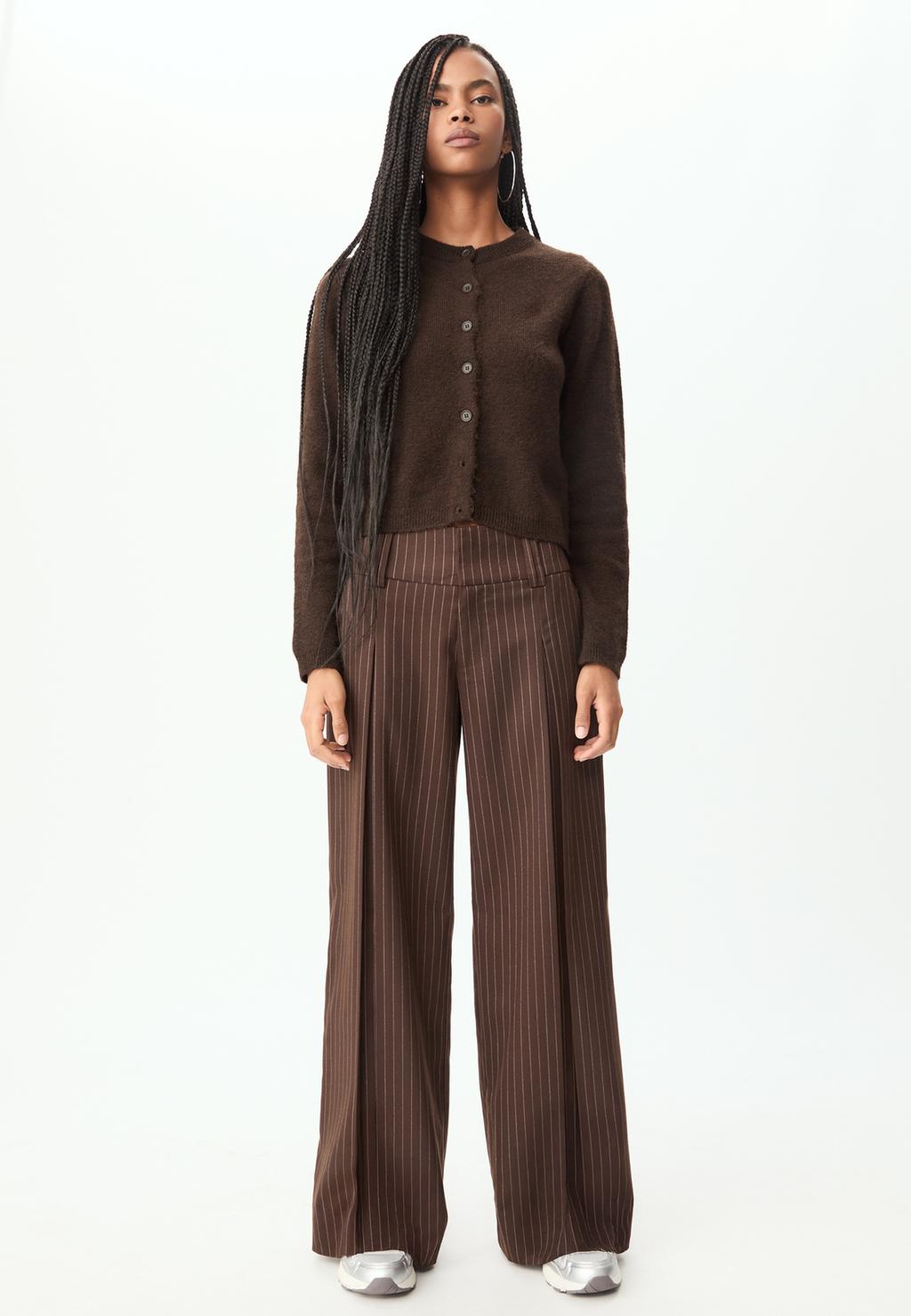 Smart trousers with striped waistband