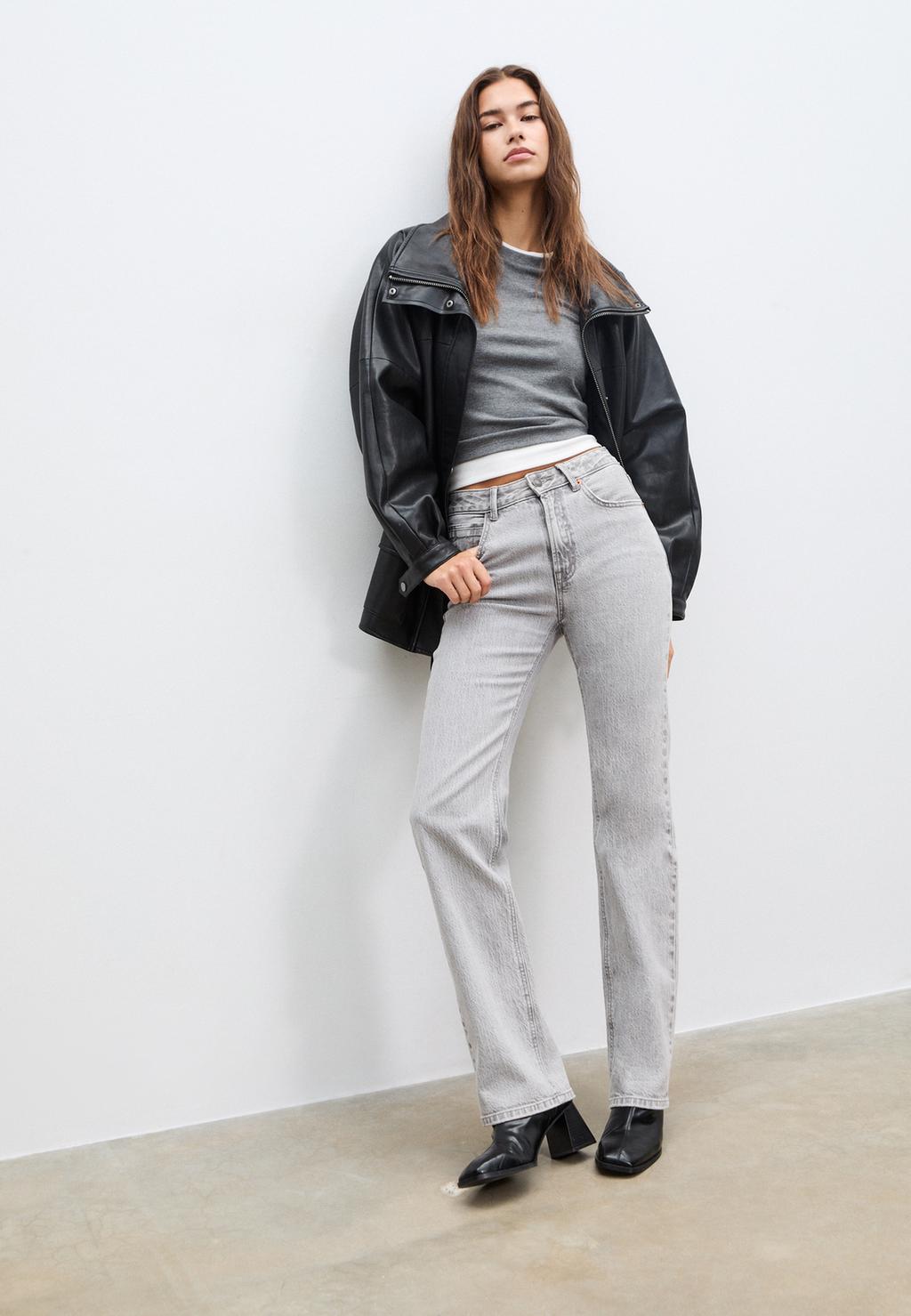 D98 Jeans Straight efecto vintage