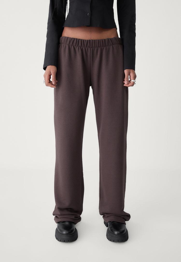 pantalon felpa wide leg