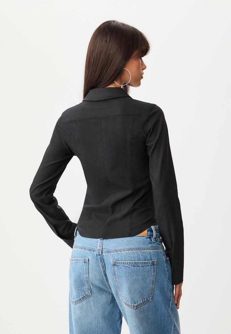 camisa fitted cremallera
