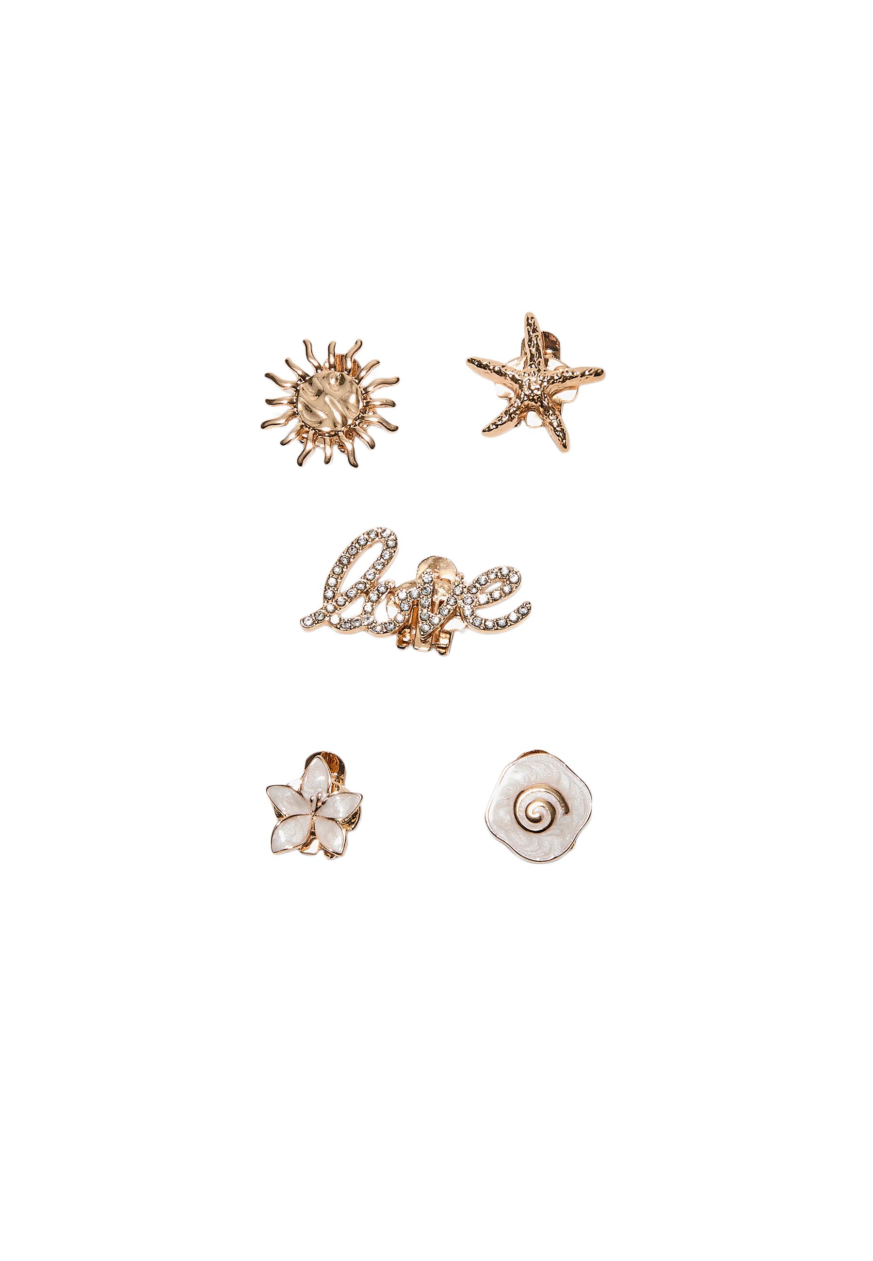 Set of 5 shoe pins — Gold