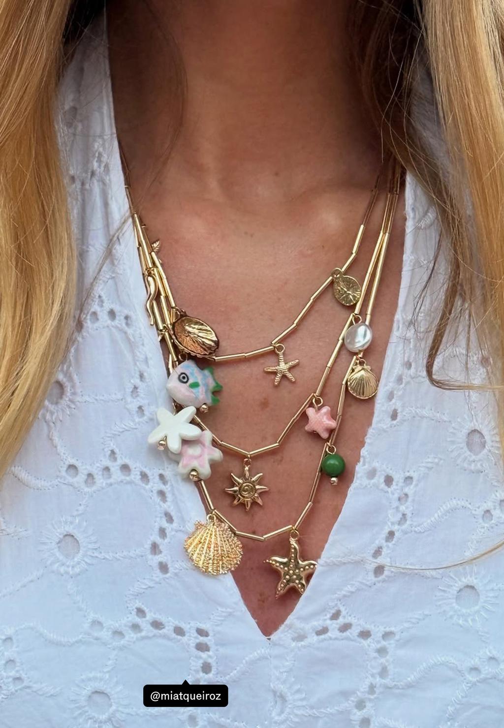 Collar multi charm bajo el mar