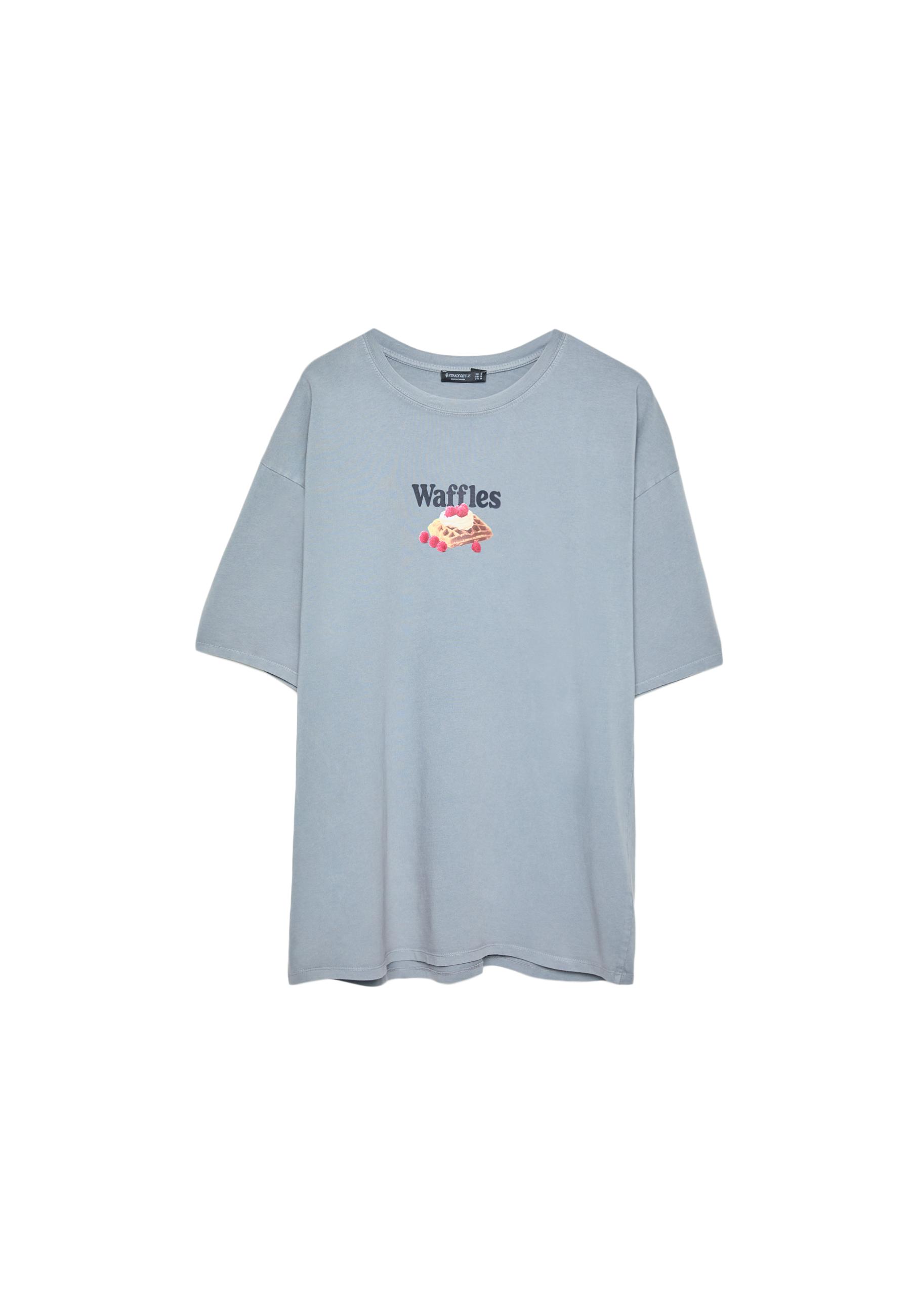 Oversize heavy cotton waffle T-shirt - Women's fashion