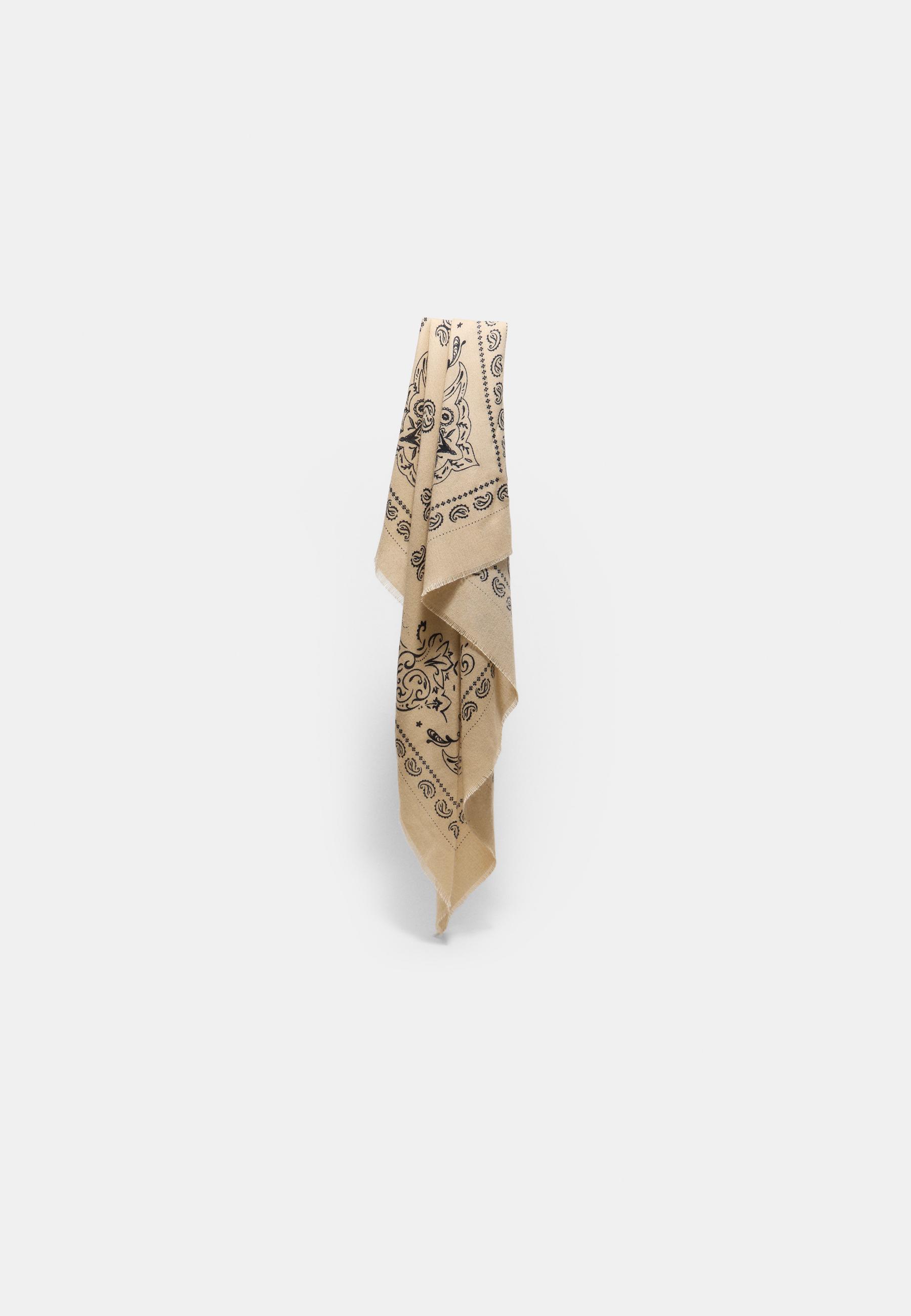 Cashmere-effect scarf — Stone