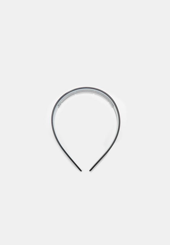 Stradivarius Rigid Headband With Comb Black Os