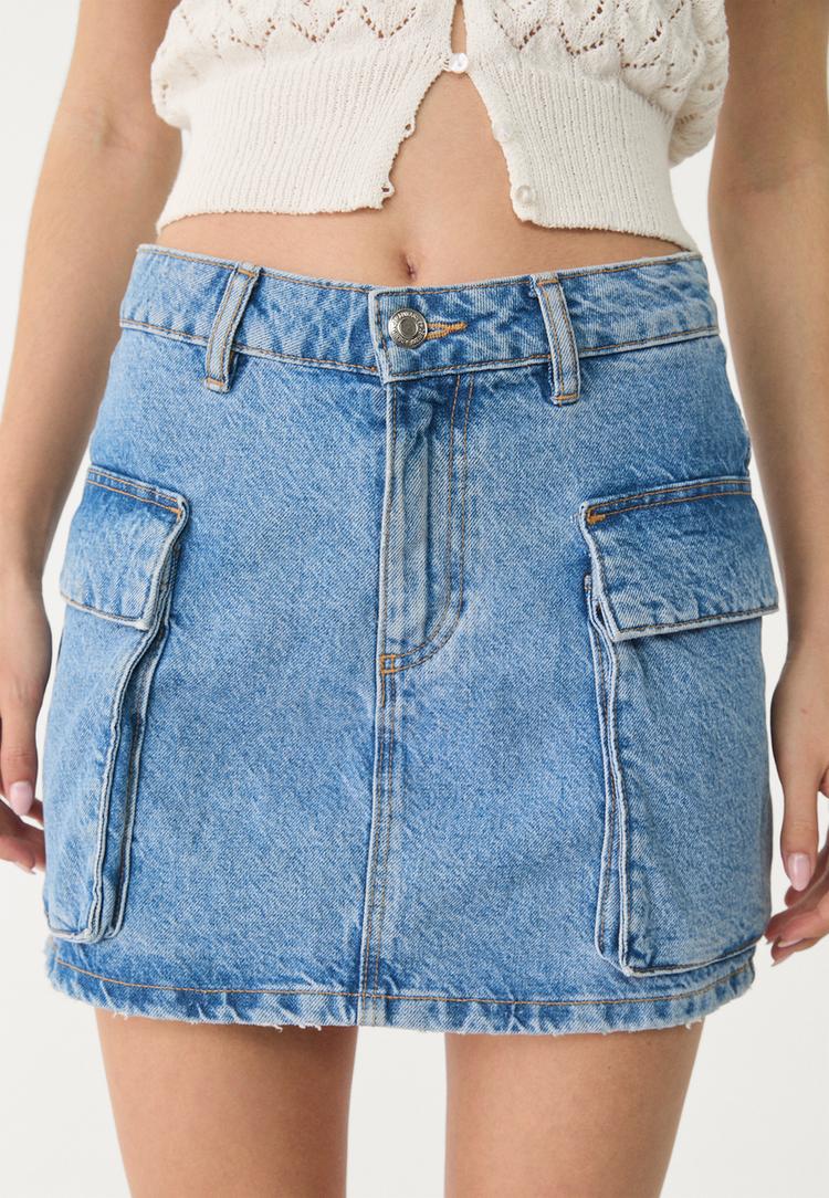 d66 falda mini cargo denim